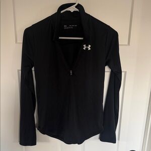 Under Armour Black Long-Sleeve Quarter Zip Performance Top